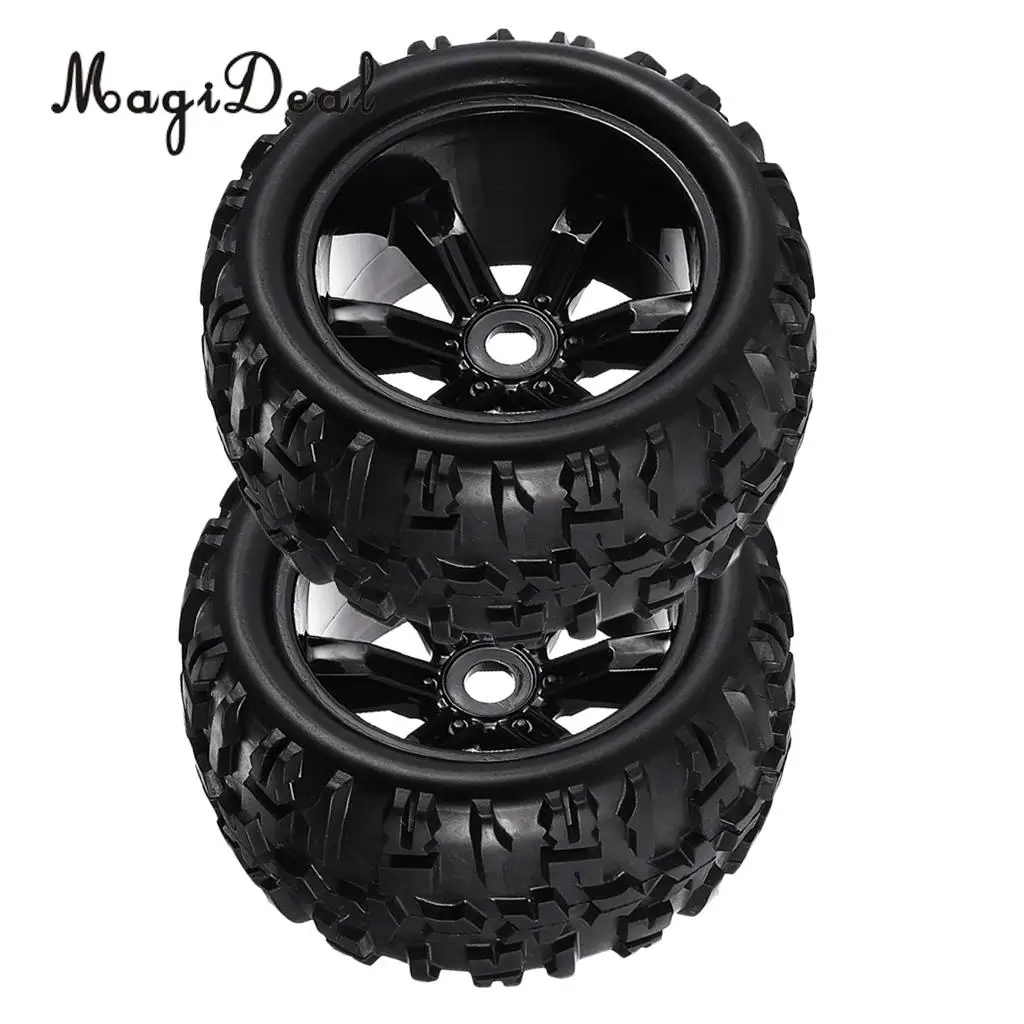 MagiDeal 2Pcs Rubber 1/8 Climbing RC Car Truck Wheels Tires 8477 for HSP Louise TRAXXAS HPI E-MAXX Savage Flux ZD Racing Parts