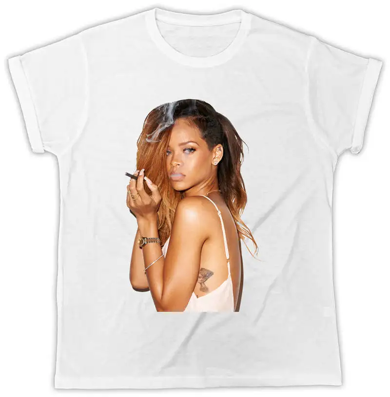

Summer 2018 100% Cotton Graphic Rihanna Crew Neck Short-Sleeve Womens T Shirts