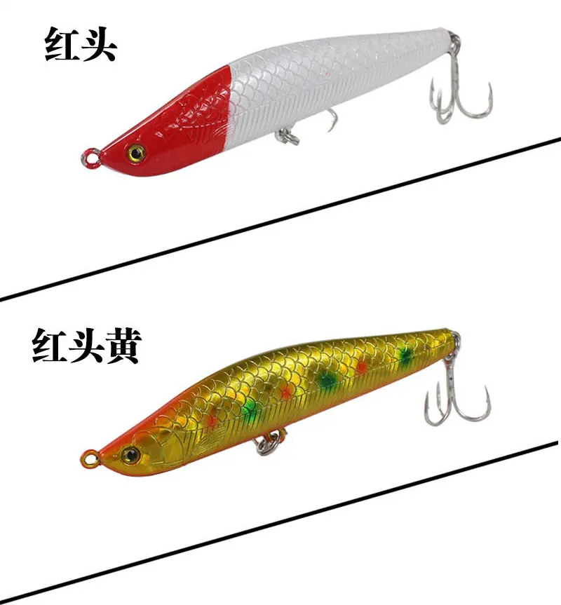 Ondas do Mar de Boa Pesca da Carpa Unidades Pacote Barato Lápis Isca 10 cm 25g Qualidade Cavala Gancho Bass Artificial Enfrentar 6 - 10 qualidade isca cavala gancho bass isca artificial pesca da carpa enfrentar