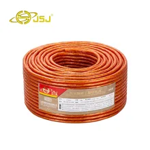 JSJ 99.99% 4N oxygen-free copper speaker line outdoor professional stage audio line audio cable waterproof jacket speaker cable fever speaker wire audio cable professional hifi speaker wire 4n oxygen free copper banana y plug