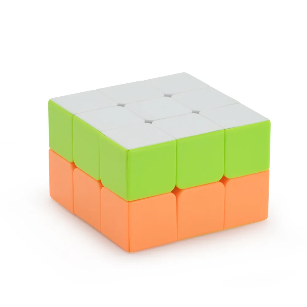 Оранжевый и зеленый 2x3x3 многоцветный стикер без скорости магический куб Твист Головоломка Игрушка Головоломка IQ игра ABS ультра-Гладкий детский подарок