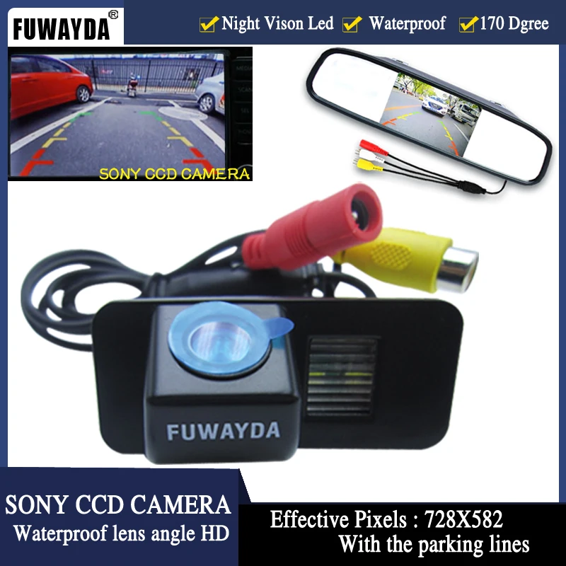 Проводная светодиодсветодиодный Водонепроницаемая камера FUWAYDA для автомобиля HD