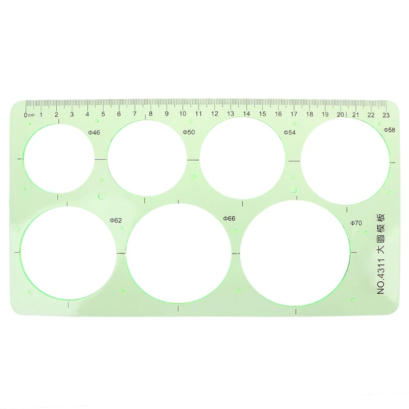 New Plastic Circles Squares Geometric Template Rulers Stencils Measuring Tools 