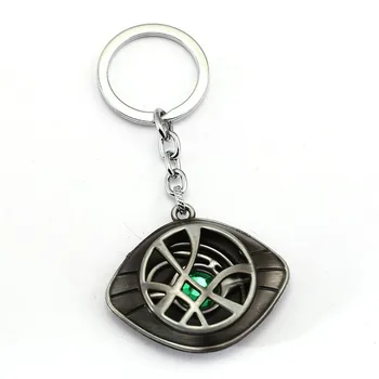 

J Store 12pcs/lot Wholesale Doctor Strange Keychains Dr.Strange Steve Cosplay Agamotto Eye Pendent Keychains Key Holder
