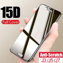 15D с уровнем твердости 9H премиум класса, закаленное стекло для Samsung Galaxy J3 J5 J7 J4 J6 плюс J8 протектор экрана J3 J5 J7 Защитная стеклянная пленка