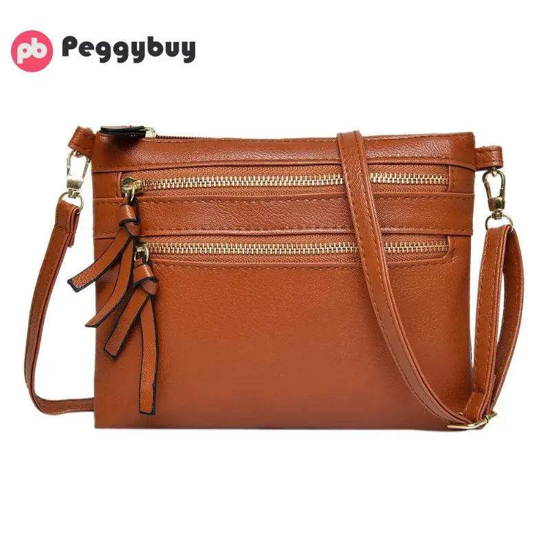 

Simple Shoulder Bag in Women's Totes Punk Style Women Leather Zippers Handbags Casual Crossbody Messenger Mochilas Bolsas Totes