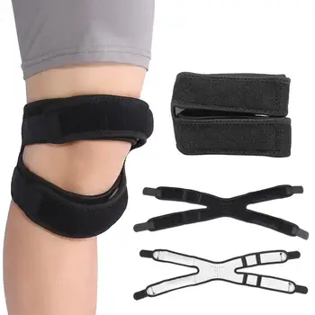 

1PCs Adjustable Pressure Patella Support Belt Sports Running Hiking Kneepad Fitness Knee Protector Double Patella Bandage Tape