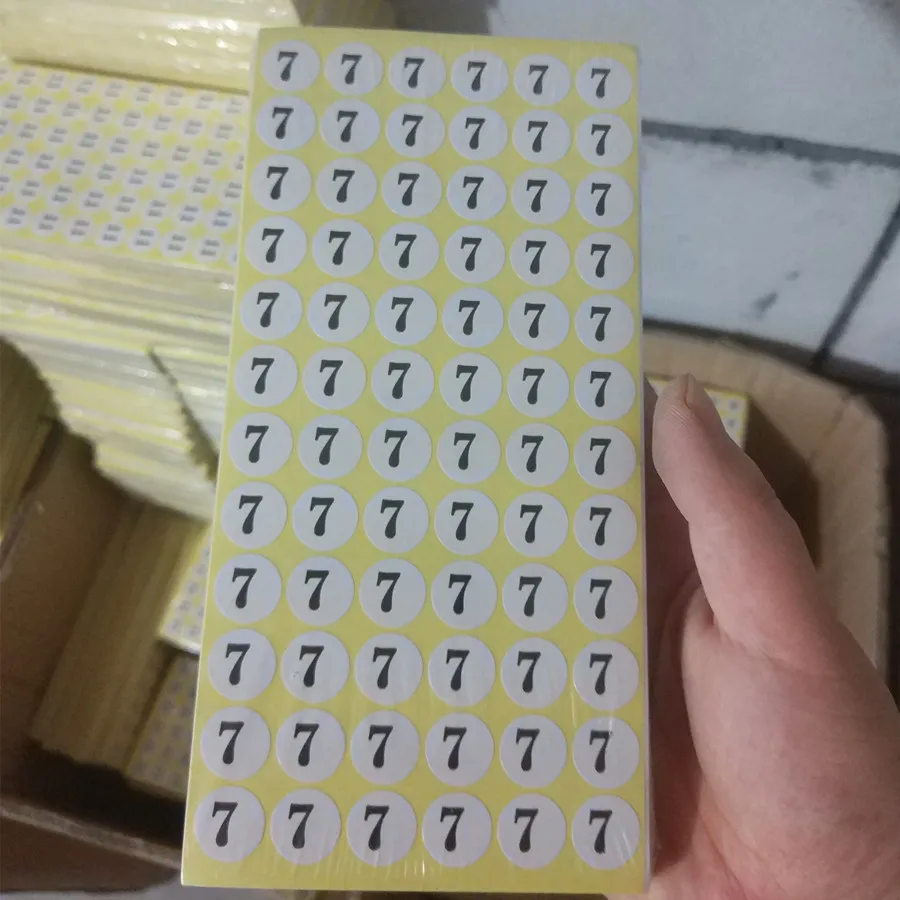 

120 sheets(8640 pcs/pack) Number Sticker 1-56 Sequential White Small Round Circle Number Label Consecutive Optional Diameter :12