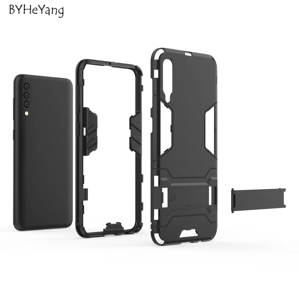 For Samsung A50 Case Slim Robot Armor Kickstand Shockproof Rubber Case for Samsung Galaxy A50 GalaxyA50 A 50 SM-A505F A505 Cover