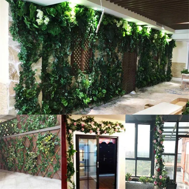 Artificial Plant Green Leaf Ivy Wall Decor Room Decoration Fake Plants Wedding Decoration Plastic Vine Indoor Artificial Plants Artificial Plants Aliexpress