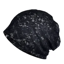 Шапочка-тюрбан, шапки для женщин, кружевная шляпка с цветком, вязаная шапка, Женская дышащая цветная модная шапка, шапочки, шапки, сезон лето-осень