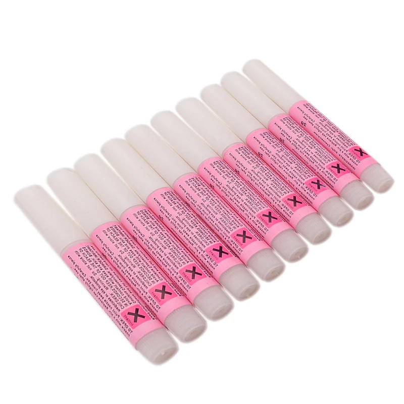 Shellhard 10 Bottles Professional Mini Beauty Nail Glue 2g High Quality False Nail Art Glue Set For Manicure Salon Tools