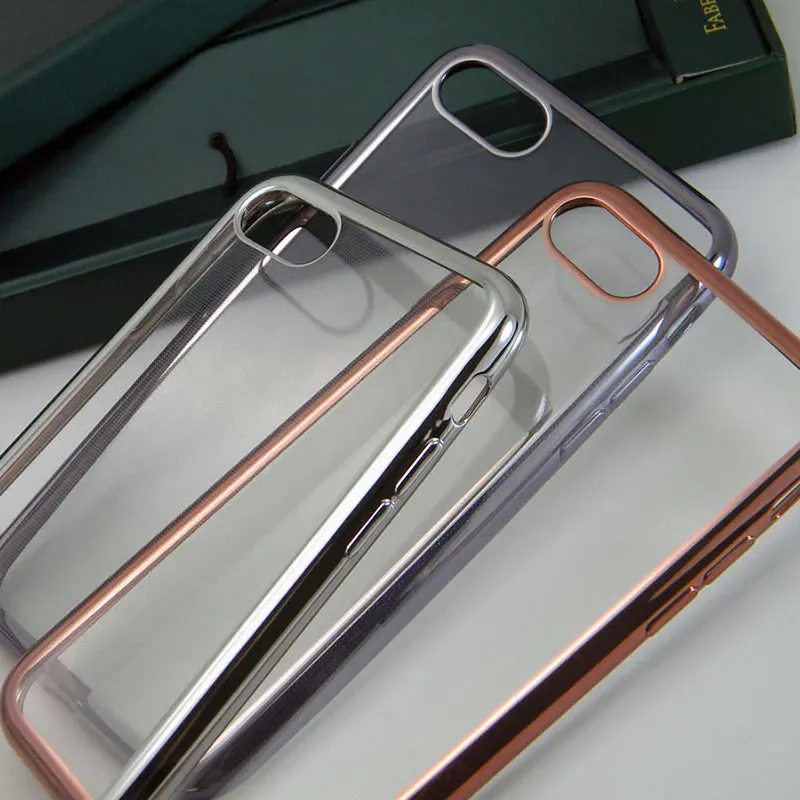 

Chromed TPU case for iPhone 7 Plus Grade AAA no mould line TPU material free shipping