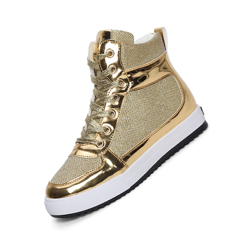 

SCYL Spring women's casual shoes high-top lace heavy-bottomed canvas shoes Gold 36