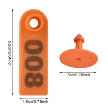 Голова серьги фермерская бирка 1-100 номер пластиковая ушная бирка для скота животная бирка для козы овцы свиньи ферма животное идентификационная карта