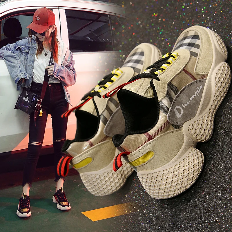 

Women's Casual Muffin Bottom Shoes Autumn Korean Version Of Harajuku Versatile Flat-bottom Color Matching Women's Shoes 2018 New