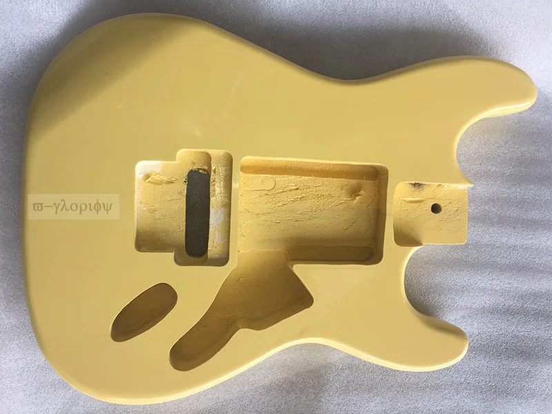 

beige color ST electric guitar Floyd Rose Milling body/with pure blue, light yellow, violet colors
