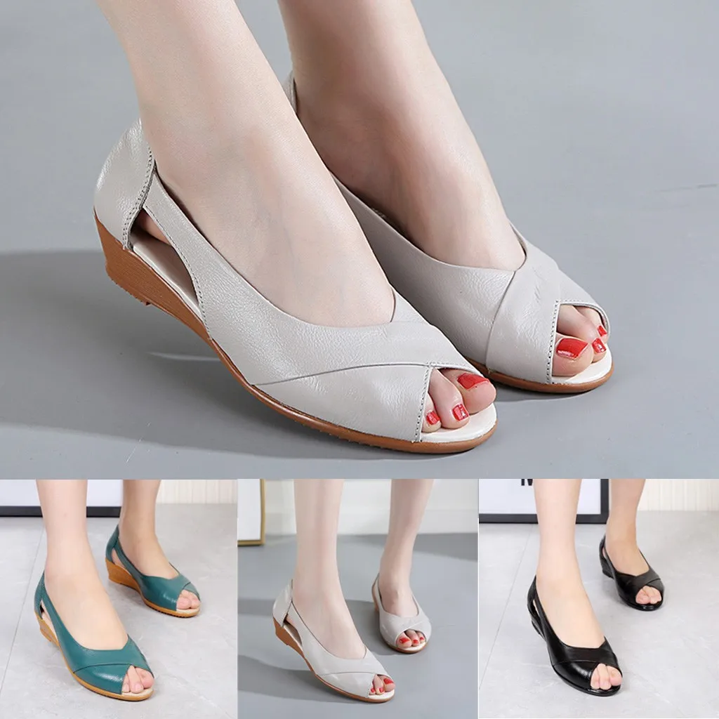 low heel comfortable sandals