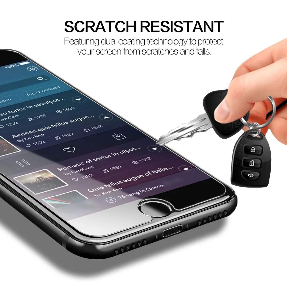 Закаленное Стекло Экран Защитная пленка для iphone XS MAX XR X 7 8 6 S Plus 5 5S SE Передняя