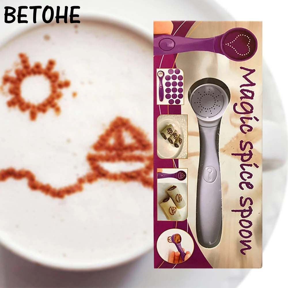 

16 Different Pattern Electric Spoon Cream Flour Condiment Scoop Coffee Cake Decorating Tools Cappuccino Latte Coffee Art Tools