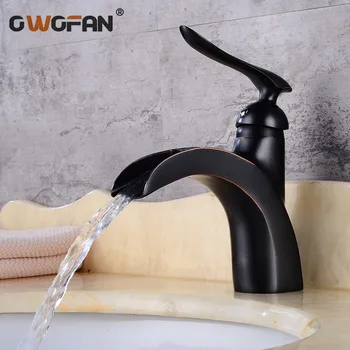 

Basin Faucets Modern Style Bathroom Faucet Deck Mounted Waterfall Single Hole Mixer Taps Both Cold and Hot Water Crane S79-405
