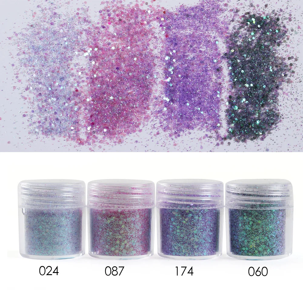 

1 Bottle Bling Mermaid Nail Art Powder Glitters Blush Glossy Hologram Blend Large Flake Eye Makeup Nail Art Manicure Decoration
