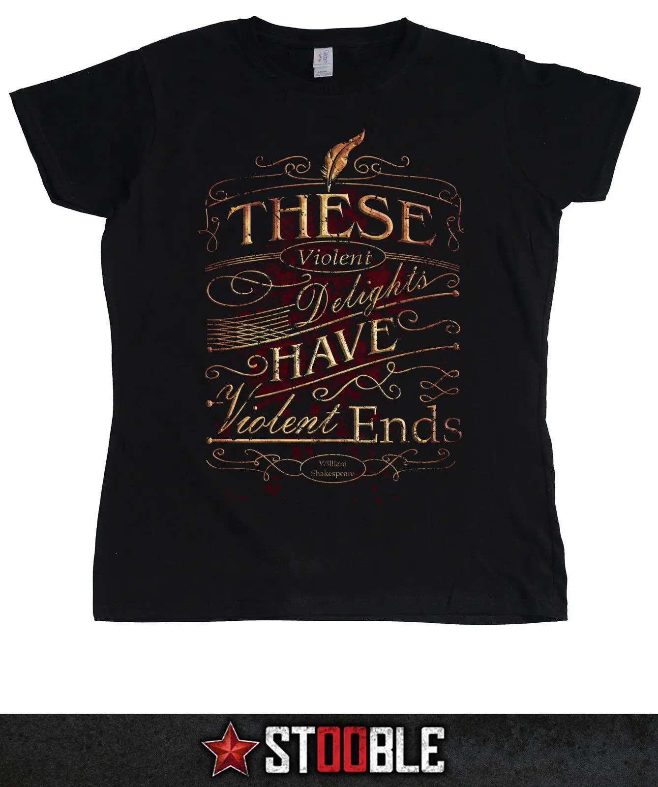 

Violent Delights Shakespeare Ladies T-Shirt - Direct from Stockist Funny Tops Tee New Unisex Funny Tops free shipping