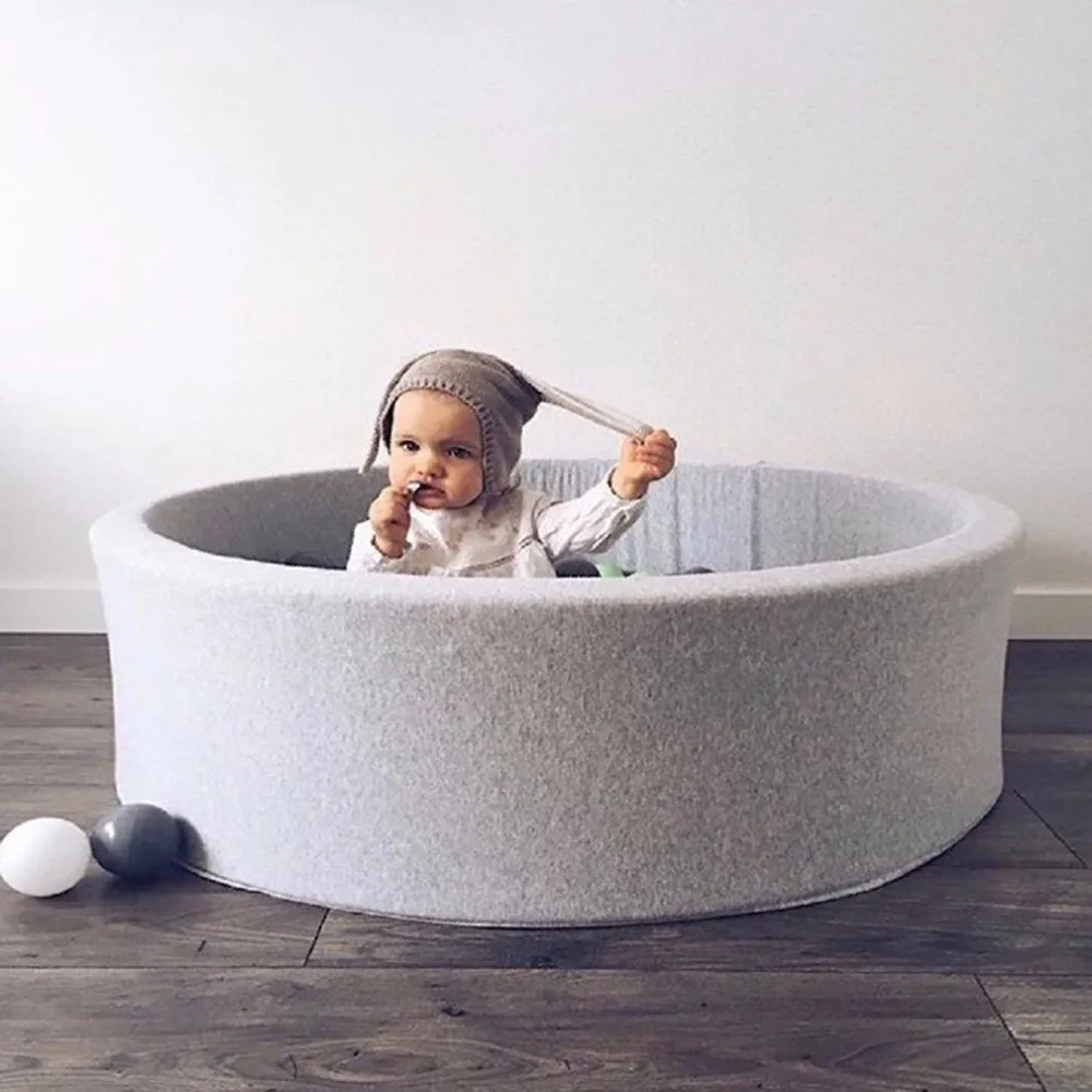 

Fencing Manege For Newborns Grey Round Play Ball Pool Baby Playpen For Children Baby Playground Tent Birthday Gift INS Hot Arena
