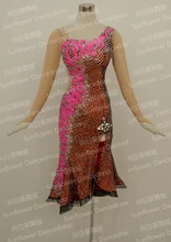 2016 NEW!Latin dance dress,tango salsa samba dancing dress, latin dance wear , cha-cha dancewear,Sunflower dance dress