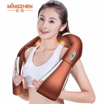 

MZElectrical Heated Shiatsu Back Neck Shoulder Car Home Massager Body Kneading Massagem Care Infrared Massagem Relaxation Device