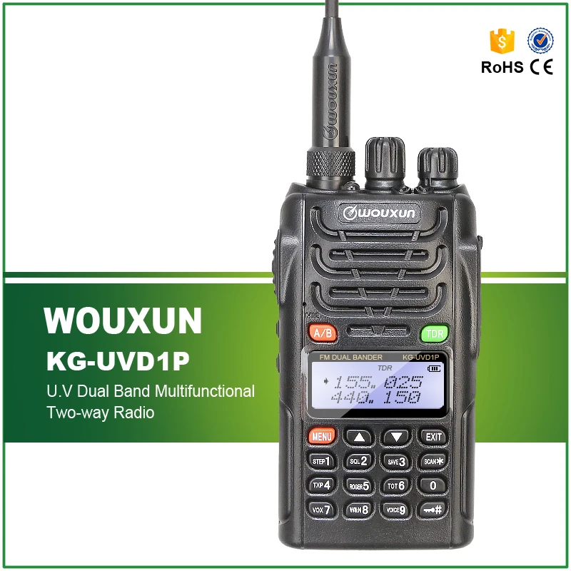 WouXun радиоприемник 5 Вт 128CH UHF + VHF KG-UVD1P Poratble Ham двухсторонняя рация