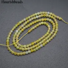 3 мм алмазные натуральный желтый халцедон граненый камень семян Круглый Loose бусы