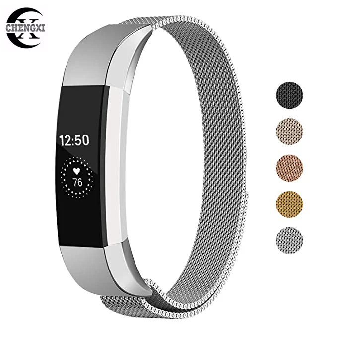 CHENGXI Магнитная Петля из нержавеющей стали Смарт-часы ремешок для Fitbit Alta HR/Fitbit alta, fitbit alta hr ремешок - Цвет ремешка: Silver