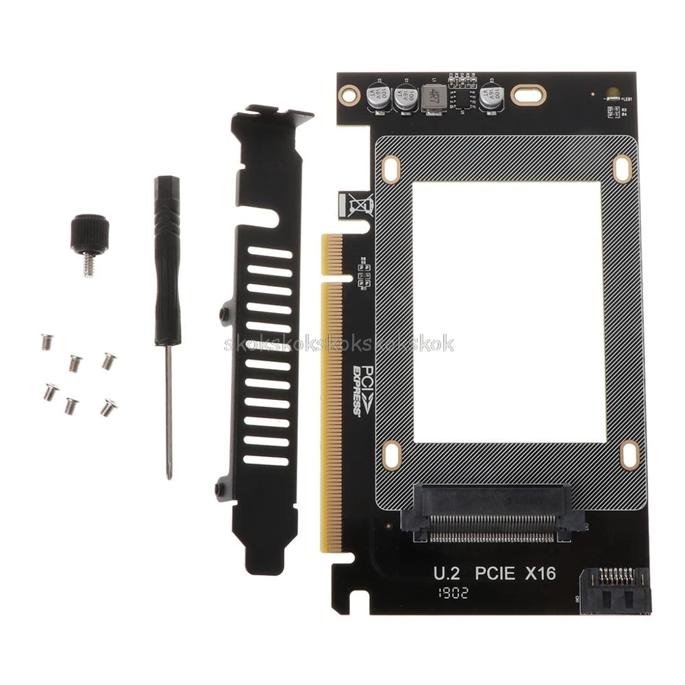 

U2BOX U2 Box M.2 TO U.2 SFF-8639 Adapter PCIe 2.5' U.2 SSD PCI-E X4 X16 intel PCIe3.0 PCI-Express M-KEY B-Key My27 19 dropshihp