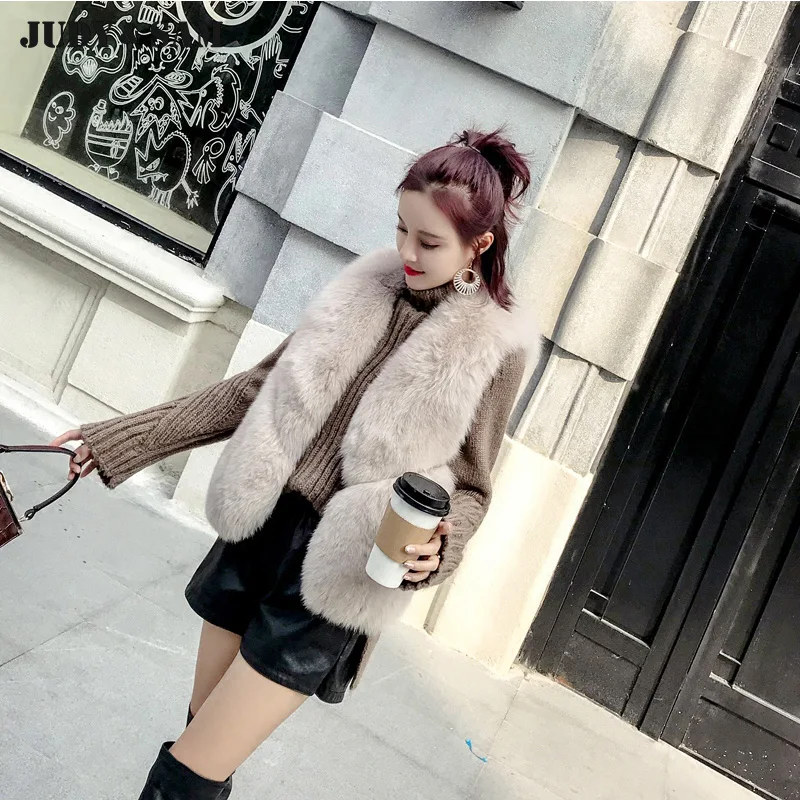 2017 New style Fox Fur Gilet with pelt side New design real fur vest