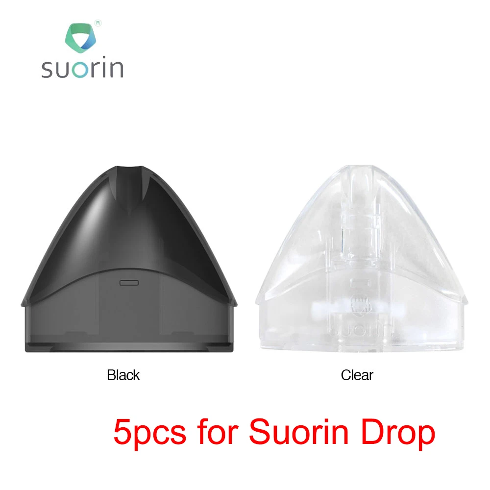 

5pcs Original Suorin Drop Cartridge Pod 2ml Capacity 1.2ohm OCC Coil Head for Suorin Drop Starter Kit E-cigs vape Spare Part