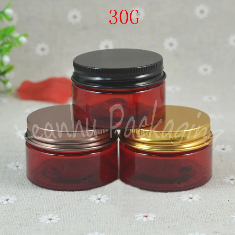 

30G Red Plastic Cream Bottle , 30CC Empty Cosmetic Container , Cream / Mask Packaging Container , Makeup Sub-bottling