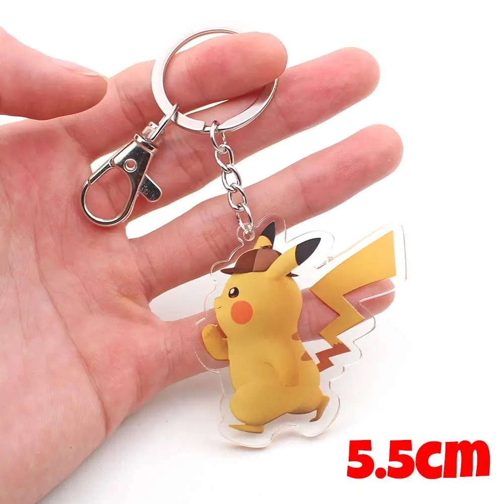 

POFUNUO Game Pocket Monster Pokemon Pikachu Symbol PVC Pendant Keychain Keyring Ornament Cosplay Collection Otaku Fans Gift Cute