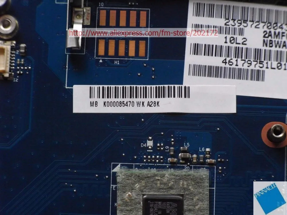 K000085470 Motherboard para Toshiba Satellite L450D L455D NBWAE L01 LA-5831P
