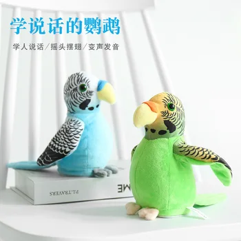 

Cross-border new electric plush toy parrot Electric recording learn talking parrot Twisting Fan wing toy