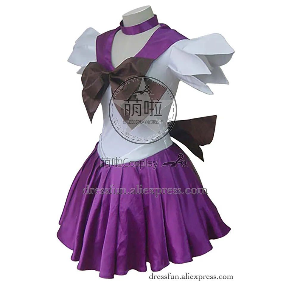 Сейлор Мун Косплей Sailor Saturn Hotaru костюм Томое фиолетовое платье наряд-Униформа Хэллоуин Вечерние Быстрая доставка в наличии