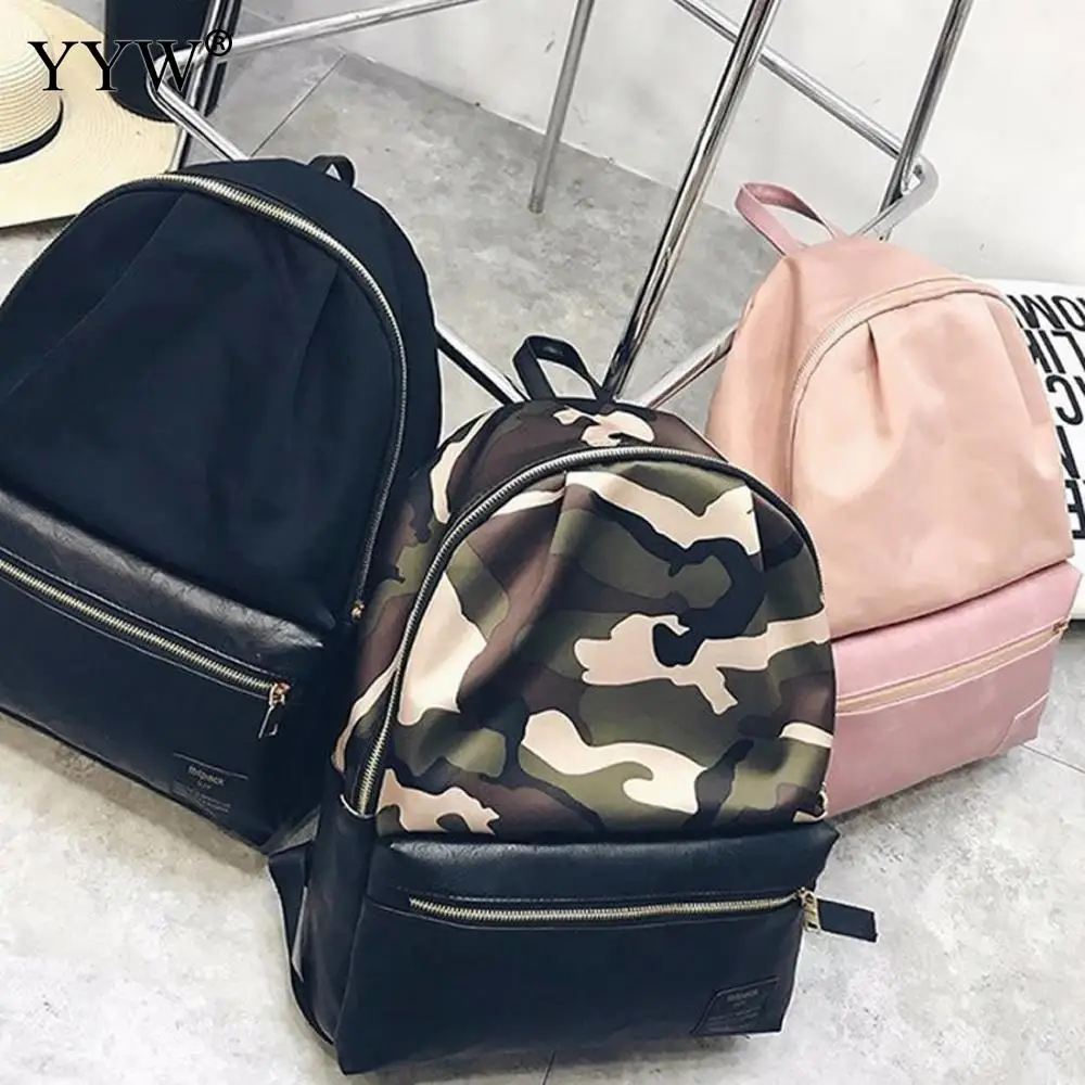 

2018 casual bookbag for women solid teenager girl backpack large capacity travel bags fashion knapsack student schoolbags