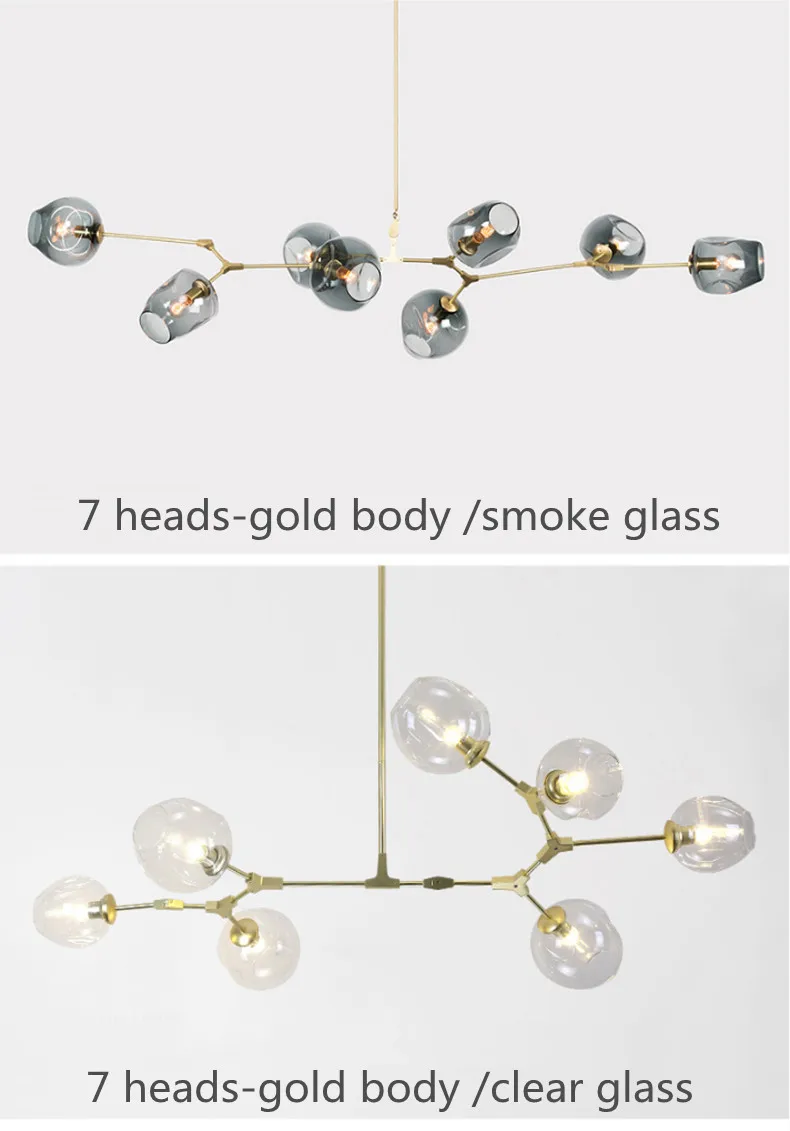Креативный подвесной светильник из стекла для гостиной, скандинавского чердака, кухни, волшебные бобы, ветка дерева E27, подвесной светильник, светильники