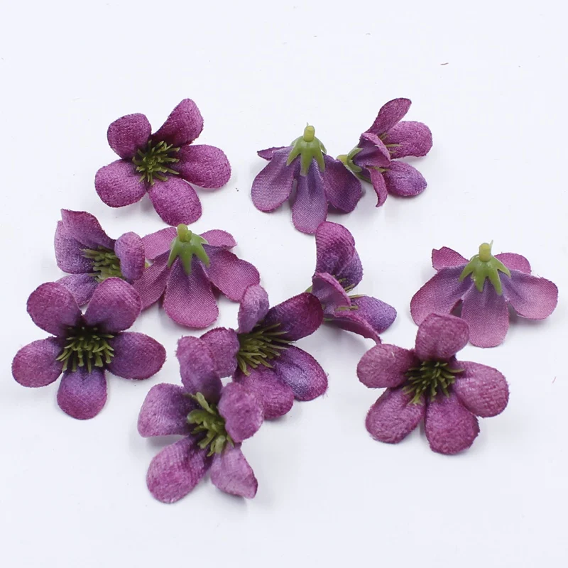 10pcs 4.3CM mini artificial flowers high quality cherry blossom For Home Room Decoration Marriage Shoes Hats Accessories