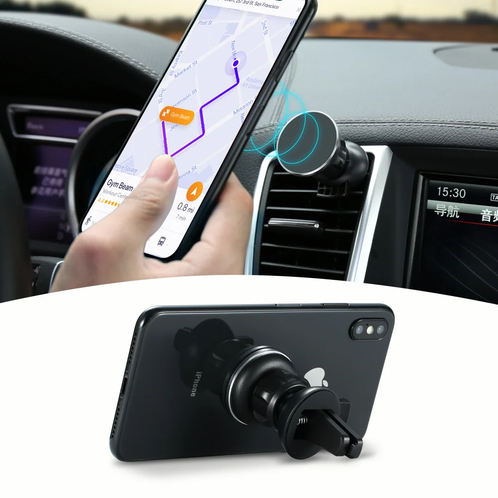 Caseier Универсальный магнитный автомобильный держатель для телефона для iPhone samsung Air Mount металлический держатель телефона для машины для сотового телефона в автомобиль держатель для навигатора