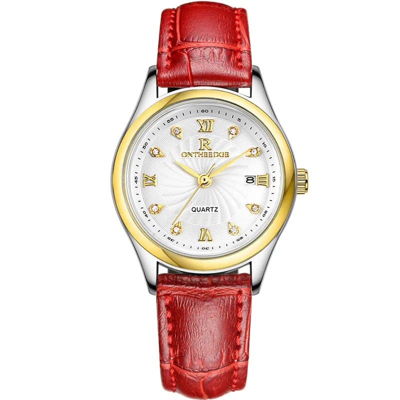 

Ultra-thin Waterproof Business Leather Belt Quartz Ladies Watch
