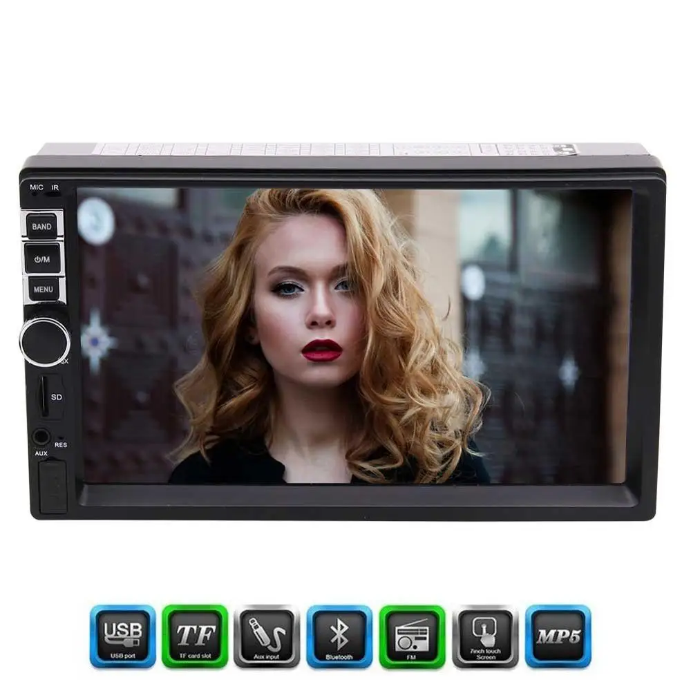 

Auto-Radio MP5 Player Eincar 7'' Car Radio Stereo Head Unit Rearview Camera Support Bluetooth/USB/TF FM Aux input/Remote Control
