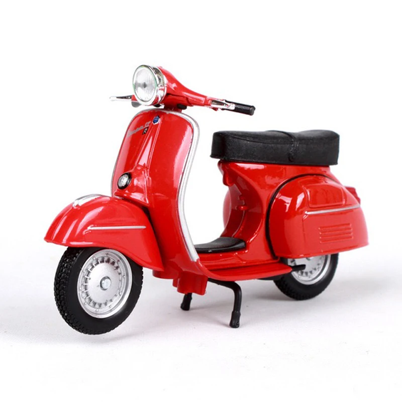 1:18 VESPA PIAGIO 1968 GTR рельефная пластина металлическая Игрушечная машина из сплава винтажная Репетиционная подножка Игрушечная модель мотоцикла мальчик подарок