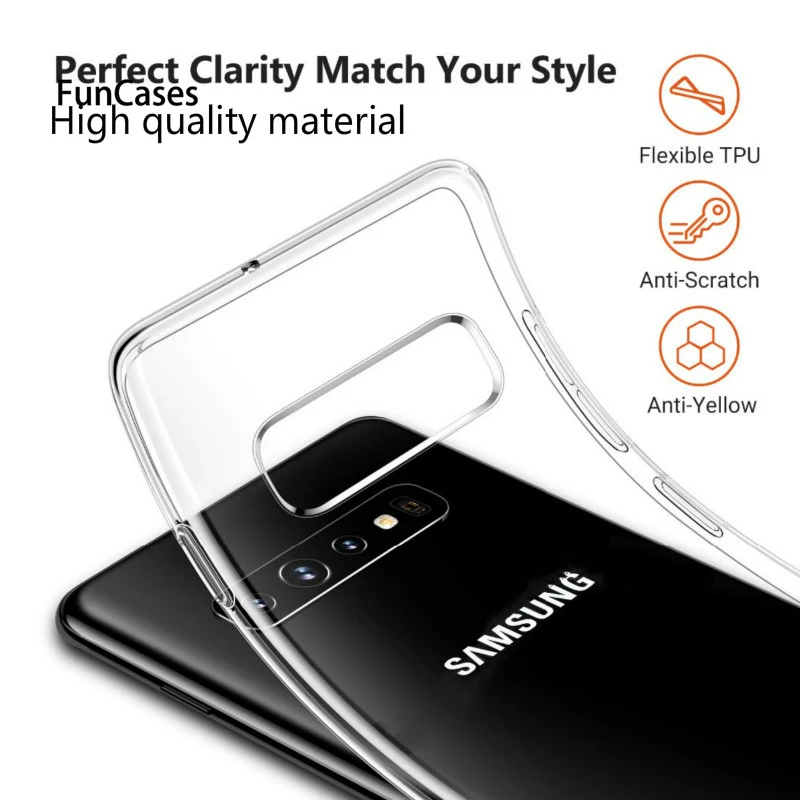 Прозрачный силиконовый мягкий ТПУ чехол для Galaxy A10 A20 A30 A40 A50 A70 M30 M20 M10 A6 A8 J4 J6 S10E S9 S8
