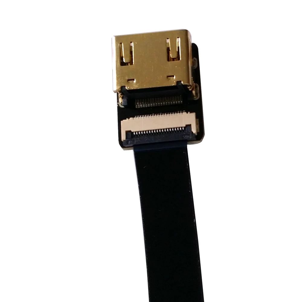 40/50/60/80/100 см ультра тонкий HDMI мягкий кабель прямой Тип женщина к мужской Тип c мини до Угол Плоский Кабель Гибкий FPV-системы